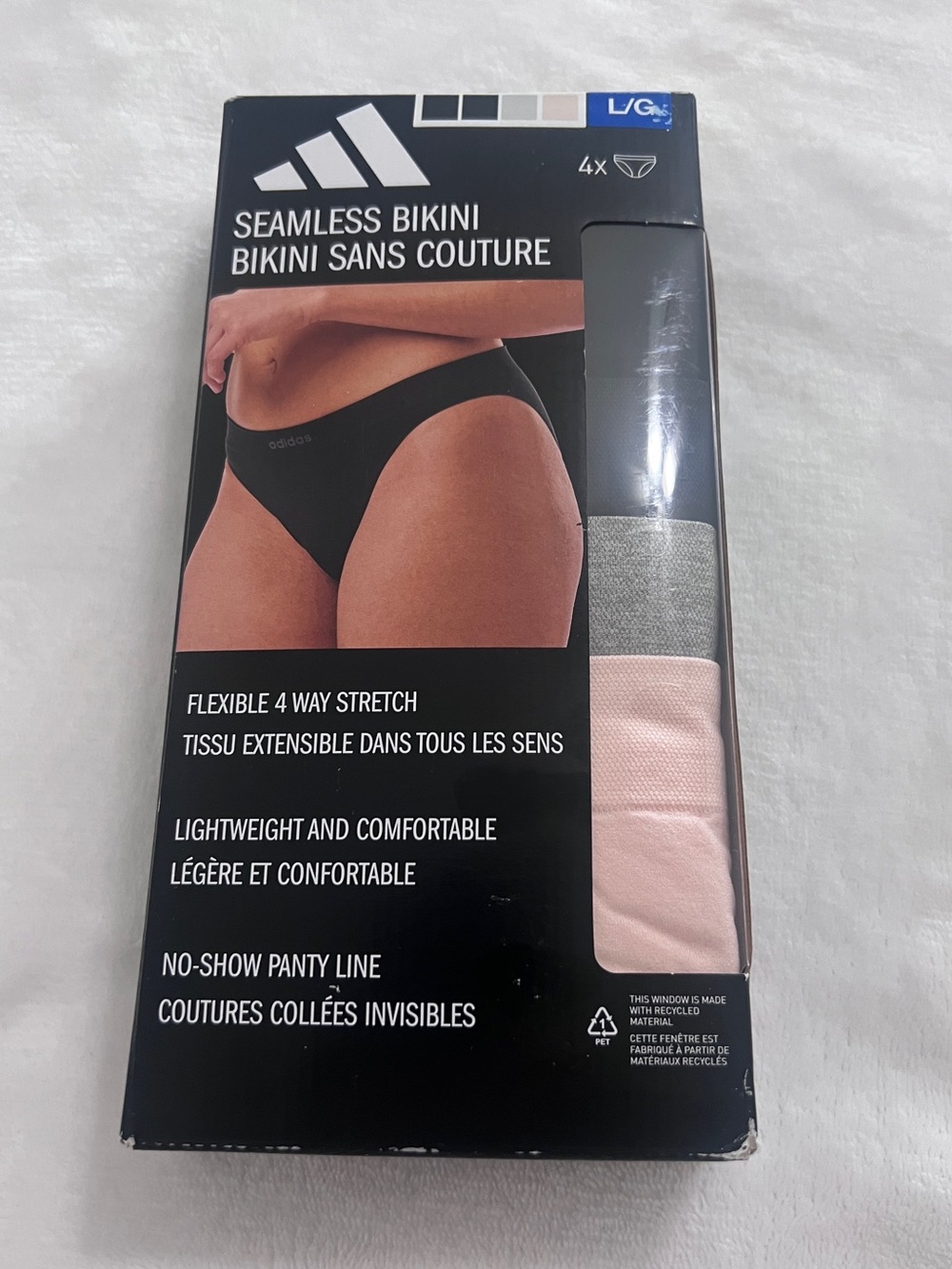Adidas women’s  Seamless Bikini Underwear - Multi-Color Pack of 4